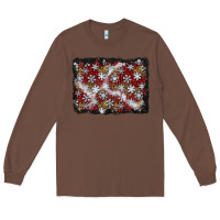 Chestnut christmas snow crystals background Long Sleeve Tee - BundleAndBundleShop