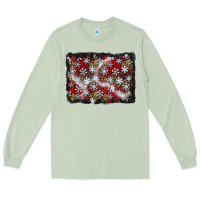 Matcha christmas snow crystals background Long Sleeve Tee - BundleAndBundleShop