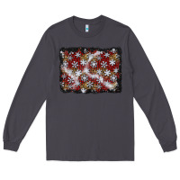 Smoke christmas snow crystals background Long Sleeve Tee - BundleAndBundleShop
