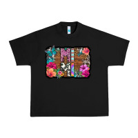 Black mimi floral background Urban Heavy Tee - HRA Design Shop