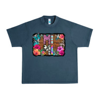 Midnight Navy mimi floral background Urban Heavy Tee - HRA Design Shop