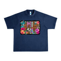 Navy mimi floral background Urban Heavy Tee - HRA Design Shop