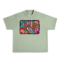 Oil Green mimi floral background Urban Heavy Tee - HRA Design Shop