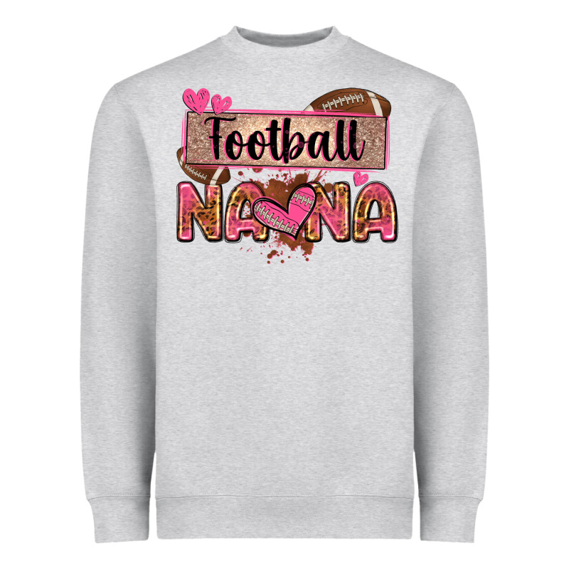 Football Nana With Leopard Heavyweight Sweatshirt by Zillion Design Studio | Teevron