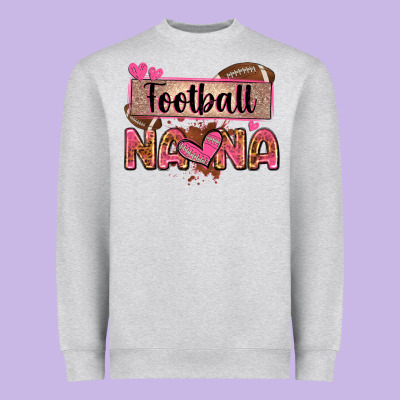 Football Nana With Leopard Heavyweight Sweatshirt Designed By Zillion Design Studio
