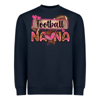 Navy football nana with leopard Heavyweight Sweatshirt - Zillion Design Studio