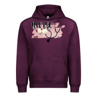 Mauve Wine Nurse Floral Urban Hoodie - Bettercallsaul