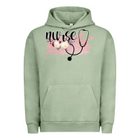 Pigment Oil Green Nurse Floral Urban Hoodie - Bettercallsaul