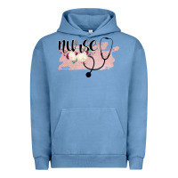 Pigment Pebble Blue Nurse Floral Urban Hoodie - Bettercallsaul