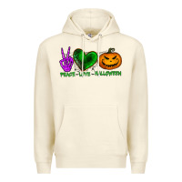 Sandshell peace love halloween Premium Hoodie - BundleAndBundleShop