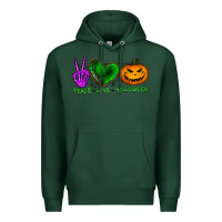 Sports Green peace love halloween Premium Hoodie - BundleAndBundleShop