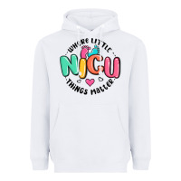 White nicu where little things matter Heavyweight Hoodie - MaliasSmallBusiness