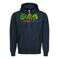 Navy peace love st patty's day Zipper Hoodie - Artiststas
