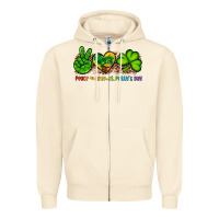 Sandshell peace love st patty's day Zipper Hoodie - Artiststas