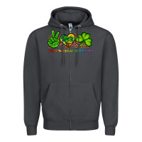 Smoke peace love st patty's day Zipper Hoodie - Artiststas