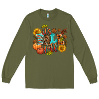 Army Green it's fall y'all Long Sleeve Tee - AdoDesignShop