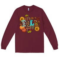 Burgundy it's fall y'all Long Sleeve Tee - AdoDesignShop