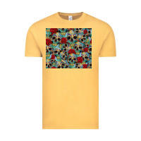 Vintage Mustard sugar skulls roses tumbler 3 Vintage Tee - CTS Tumbler Store