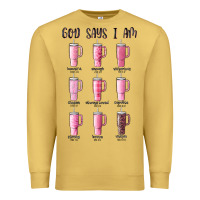Antique Gold god says i am bible verse stanley Premium Sweatshirt - MaliasSmallBusiness