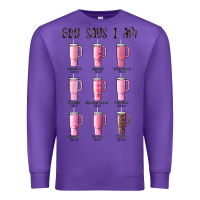 Purple god says i am bible verse stanley Premium Sweatshirt - MaliasSmallBusiness