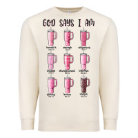 Sandshell god says i am bible verse stanley Premium Sweatshirt - MaliasSmallBusiness