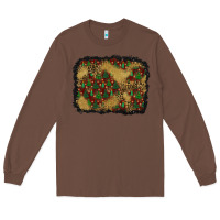 Chestnut christmas trees and leopard background Long Sleeve Tee - BundleAndBundleShop