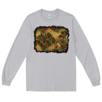 Moon Dust christmas trees and leopard background Long Sleeve Tee - BundleAndBundleShop