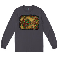 Smoke christmas trees and leopard background Long Sleeve Tee - BundleAndBundleShop