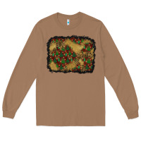 Christmas Trees And Leopard Background Long Sleeve Tee | Teevron