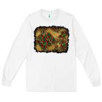 White christmas trees and leopard background Long Sleeve Tee - BundleAndBundleShop