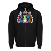 Black easter gnome rainbow Zipper Hoodie - Artiststas