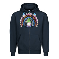 Navy easter gnome rainbow Zipper Hoodie - Artiststas