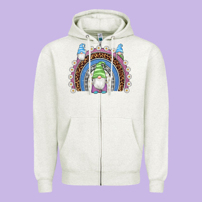 Easter Gnome Rainbow Zipper Hoodie Designed By Artiststas