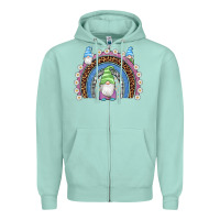 Seafoam easter gnome rainbow Zipper Hoodie - Artiststas