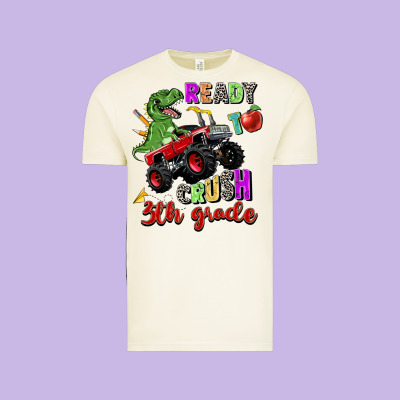 Ready To Crush 3th Grade Vintage Tee Designed By Zillion Design Studio