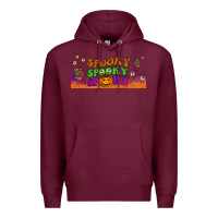 Burgundy spooky  libbey glass Premium Hoodie - BundleAndBundleShop