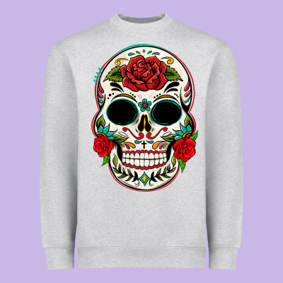 Mexican Day Of The Dead Heavyweight Sweatshirt Designed By Texasbilliewilder