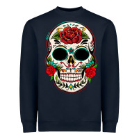 Navy mexican day of the dead Heavyweight Sweatshirt - texasbilliewilder