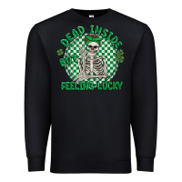Black dead inside but feeling lucky Premium Sweatshirt - MaliasSmallBusiness