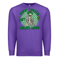 Purple dead inside but feeling lucky Premium Sweatshirt - MaliasSmallBusiness