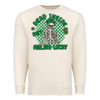 Sandshell dead inside but feeling lucky Premium Sweatshirt - MaliasSmallBusiness