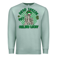 Seafoam dead inside but feeling lucky Premium Sweatshirt - MaliasSmallBusiness