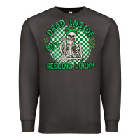 Smoke dead inside but feeling lucky Premium Sweatshirt - MaliasSmallBusiness
