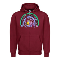 Burgundy easter egg rainbow Zipper Hoodie - Artiststas