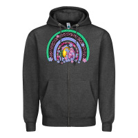 Charcoal Heather easter egg rainbow Zipper Hoodie - Artiststas