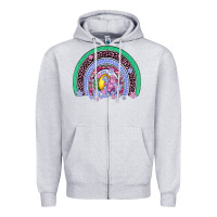 Heather Grey easter egg rainbow Zipper Hoodie - Artiststas