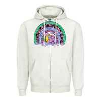 Oatmeal Heather easter egg rainbow Zipper Hoodie - Artiststas