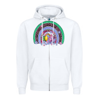 White easter egg rainbow Zipper Hoodie - Artiststas