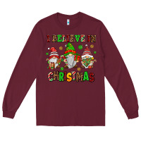 Burgundy i believe in christmas Long Sleeve Tee - AdoDesignShop