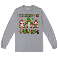 Heather Grey i believe in christmas Long Sleeve Tee - AdoDesignShop